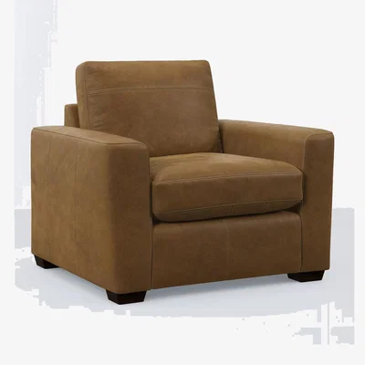 John Lewis John Lewis Oliver Leather Armchair, Dark Leg