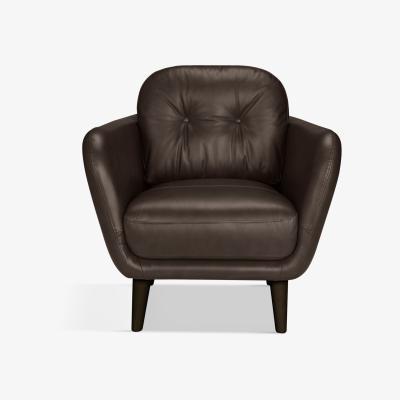John Lewis John Lewis & Partners Arlo Leather Armchair, Dark Leg