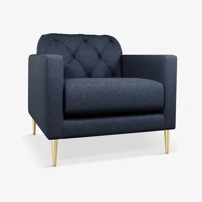 John Lewis Swoon Mendel Armchair, Gold Leg