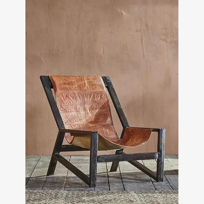 John Lewis Nkuku Narwana Plain Leather Lounger