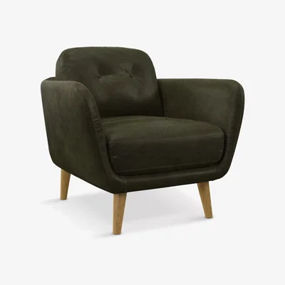 John Lewis John Lewis Arlo Leather Armchair, Light Leg