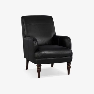 John Lewis John Lewis & Partners Sterling Leather Armchair, Dark Leg