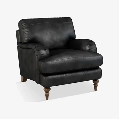 John Lewis John Lewis & Partners Otley Leather Armchair, Dark Leg