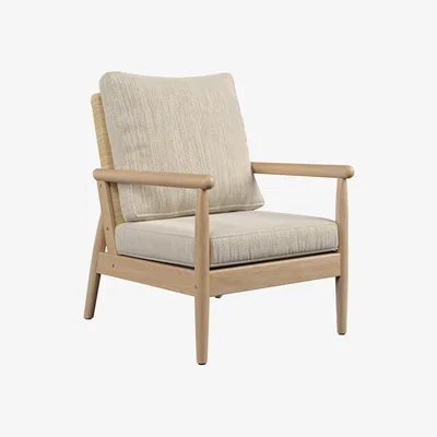 John Lewis Daro Dorchester Woven Rattan & Wood Lounge Chair