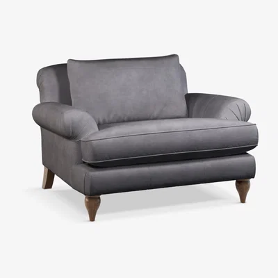 John Lewis Croft Collection Findon Leather Snuggler, Dark Leg
