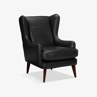 John Lewis John Lewis & Partners Bergen Leather Armchair, Dark Leg