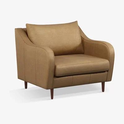 John Lewis John Lewis & Partners Harp Leather Snuggler, Dark Leg