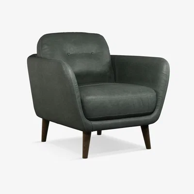 John Lewis John Lewis & Partners Arlo Leather Armchair, Dark Leg