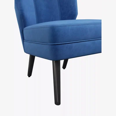 John Lewis John Lewis ANYDAY Guest Chair, Black Leg, Blue Velvet