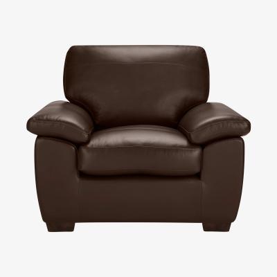 John Lewis John Lewis & Partners Camden Leather Armchair, Dark Leg