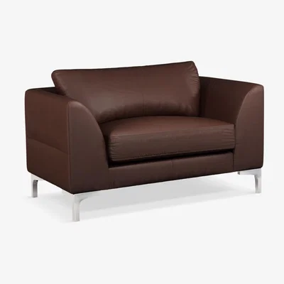 John Lewis John Lewis & Partners Belgrave Leather Snuggler, Metal Leg