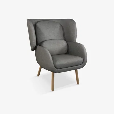 John Lewis John Lewis & Partners Cocoon Armchair, Light Leg, Grey Felt