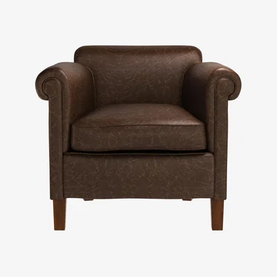 John Lewis John Lewis Camford Leather Armchair, Dark Leg