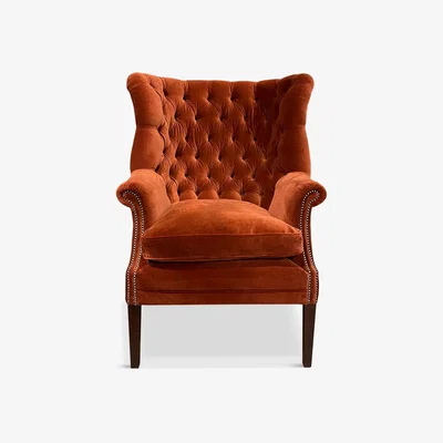 John Lewis Tetrad Garrick Velvet Armchair, Dark Leg