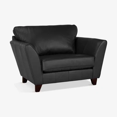 John Lewis John Lewis & Partners Oslo Leather Armchair, Dark Leg