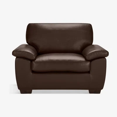 John Lewis John Lewis & Partners Camden Leather Snuggler, Dark Leg
