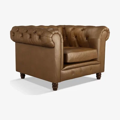 John Lewis Halo Earle Chesterfield Leather Armchair