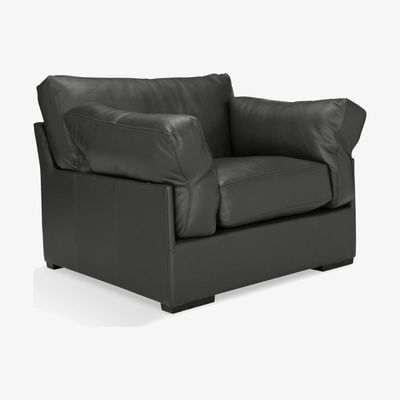 John Lewis John Lewis & Partners Java Leather Armchair, Dark Leg