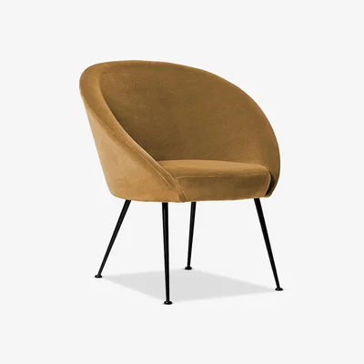 John Lewis Swoon Marcia Chair, Black Metal Leg
