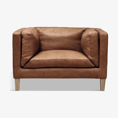 John Lewis Halo Spencer Leather Armchair, Napinha Camel