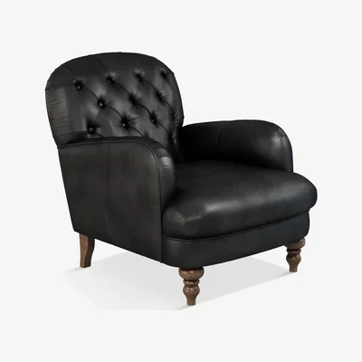 John Lewis John Lewis & Partners Annie Leather Armchair, Dark Leg