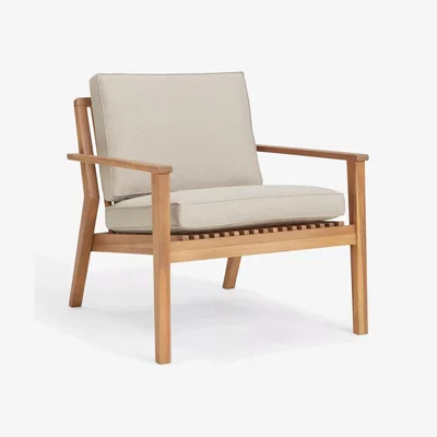 John Lewis John Lewis Mona Garden Lounge Chair, FSC-Certified (Acacia Wood), Natural
