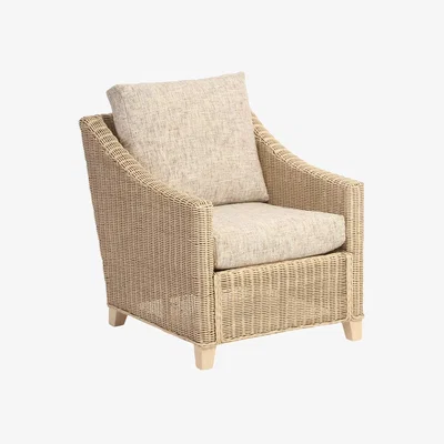 John Lewis Desser Dijon Rattan Lounge Chair, Farrow