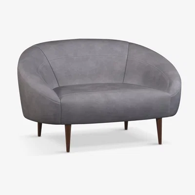 John Lewis John Lewis & Partners Curved Leather Snuggler, Dark Leg
