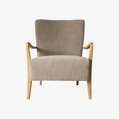 Knees Chedworth Linen Armchair - Charcoal Grey
