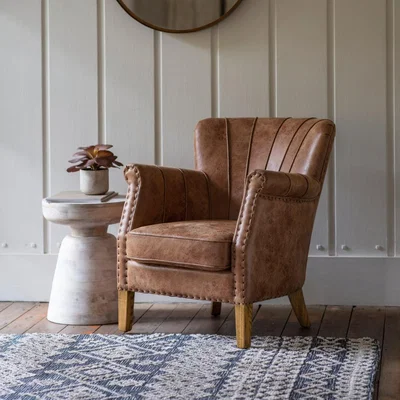 Knees Jackman Leather Armchair - Brown