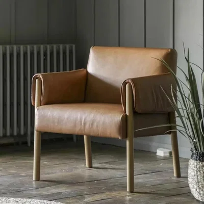 Knees Stratford Leather Armchair - Brown