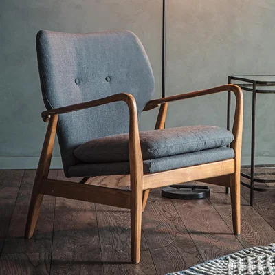 Knees Jesper Linen Armchair - Grey