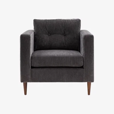Knees Argyle Armchair - Charcoal