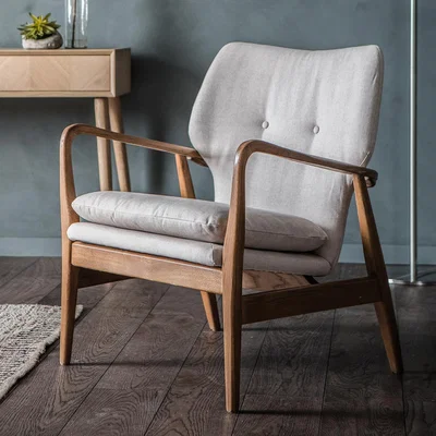 Knees Jesper Linen Armchair - Natural
