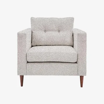 Knees Argyle Armchair - Light Grey