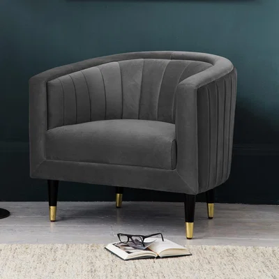Knees Chloe Velvet Armchair - Mirage Grey