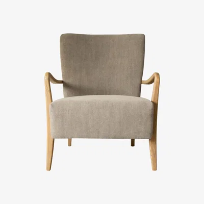Knees Chattum Linen Armchair - Charcoal Grey