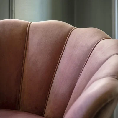 Knees Roche Fabric Armchair - Rose Pink