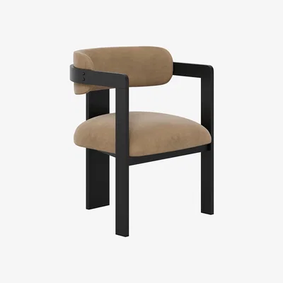 La Redoute Mirabella Curved Velvet Dining Armchair