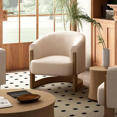La Redoute Leland Curve Linen Tub Chair
