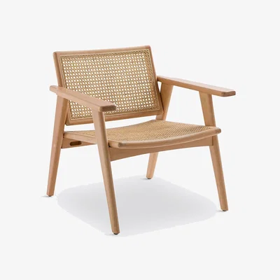 La Redoute Lons Beech & Canework Armchair
