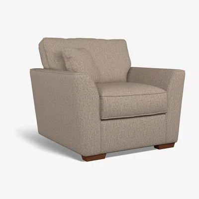 La Redoute Florence Woven Armchair with Dark Brown Wood Legs