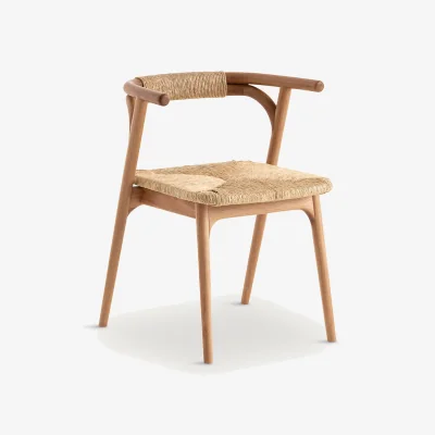 La Redoute Fermyo Table Armchair in Oak and Straw