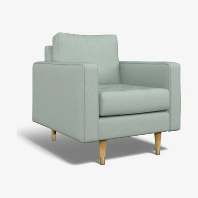 La Redoute Coco Soft Brushed Armchair with Natural Wood Legs