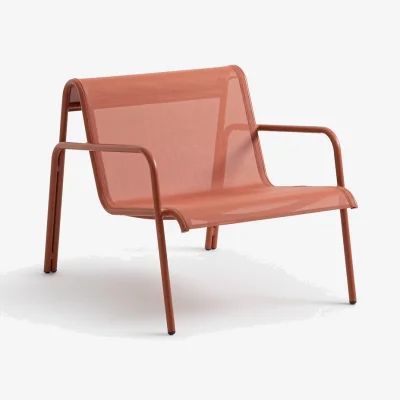 La Redoute Low Aluminium and Textilene Armchair Lysa