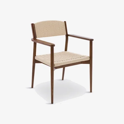 La Redoute Dorau Weaving & Solid Ash Table Armchair