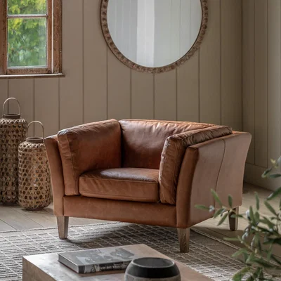 La Redoute Carleton Antique Leather Armchair
