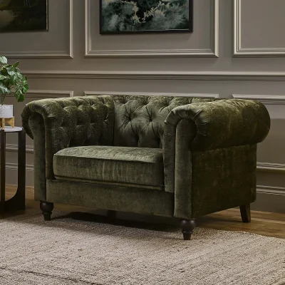 La Redoute Langford Vintage Velvet Chesterfield Armchair