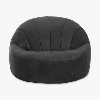 La Redoute Midcentury Vintage Leather Lounge Chair