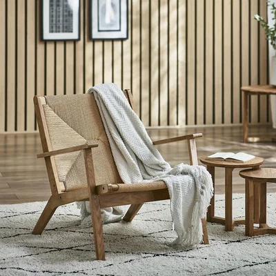 La Redoute Ophelia Boho Oak Accent Chair